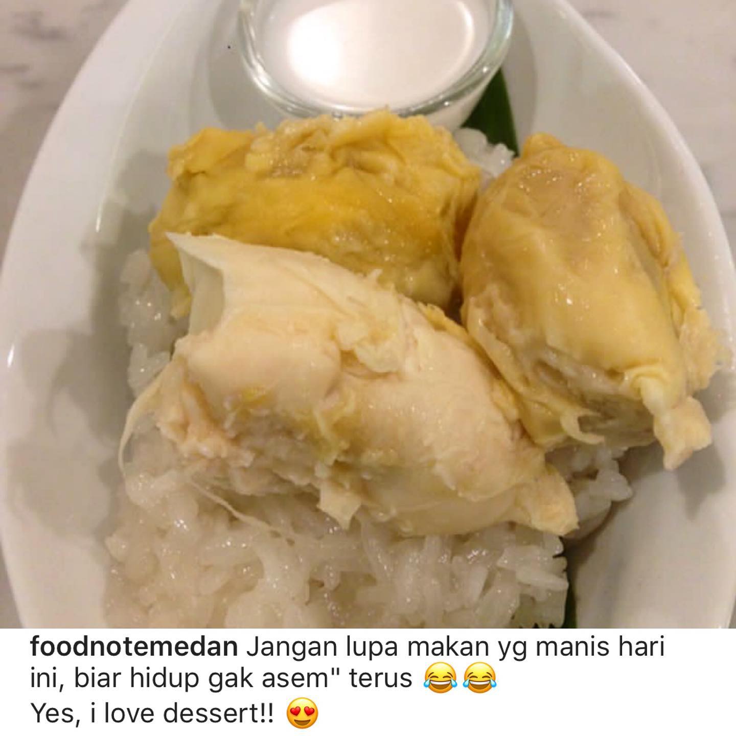 Pulut Durian Kinley!
Mulai musim durian lagi yay!
Yuk jangan lupa makan yang manis
Thank you for sharing @footnotemedan 
Read more