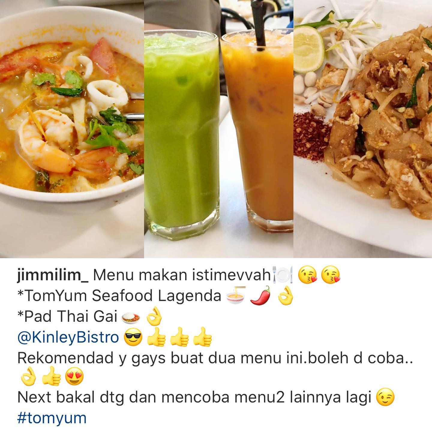 Menu makanan istimewah! Kinley Thai Bistro Medan
Thank you for sharing your kindest review and recommendation to our food @jimmilim_ ️️
Read more
